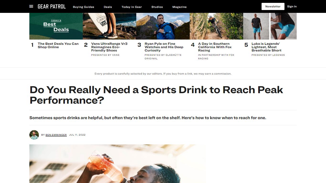 Do You Really Need a Sports Drink? Here's How to Tell - Gear Patrol